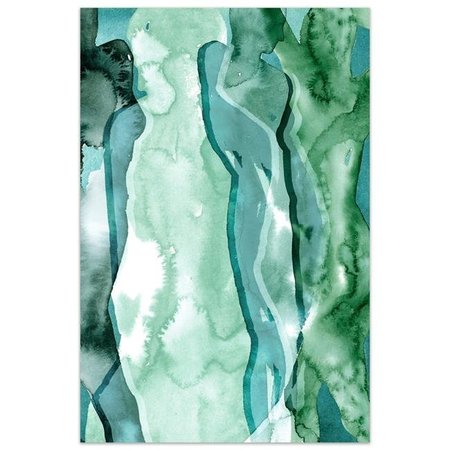 EMPIRE ART DIRECT Empire Art Direct TMP-128682-4832 48 x 32 in. Human Abstract Water Women I Frameless Tempered Glass Panel Contemporary Wall Art TMP-128682-4832
